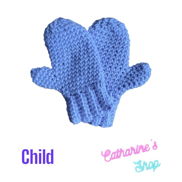 Crocheted Lavender Children’s Mittens - Picture 1 of 1
